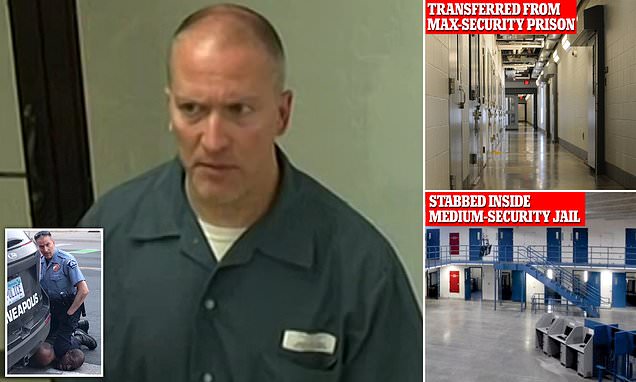 Derek Chauvin's fight to live after brutal prison stabbing: George Floyd's killer cop needed 'lifesaving measures' in medium-security jail - to which he had been transferred for his own safety | Daily