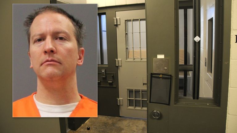 George Floyd's killer Derek Chauvin held in isolation for 23-hours-a-day in maximum security prison | US News | Sky News