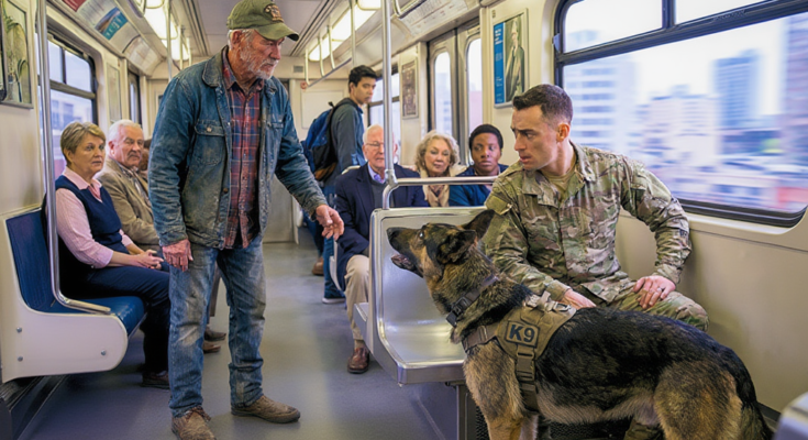 Can I Sit Here?’ the Old Veteran Asked a Navy SEAL — Then the Military K9 Reacted in an Unexpected Way –