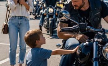 A Silent Little Boy Ran Toward A Biker In A Grocery Store Parking Lot — What He Whispered Changed Everything