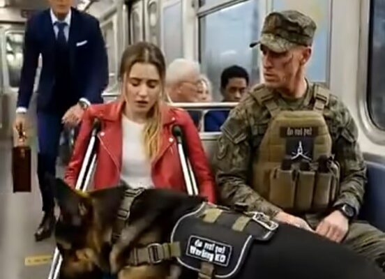 “Is This Seat Taken?” — A Disabled Girl Sat Beside a Navy SEAL… His Dog Instantly Switched to Guard Mode –