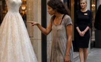 A homeless woman wanted to try on the most expensive dress in a bridal salon: people yelled at her and tried