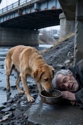 “I Had Been Lying Under A Bridge For 8 Days. I Was Ready To Give Up. Then, A Stray Dog With A Golden Coat