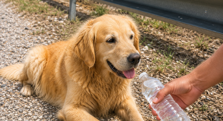 The Golden Retriever Refused To Leave The Side Of The Road—Then We Learned Why – Dogrupara News