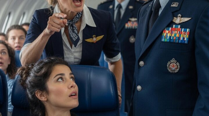My sister-in-law humiliated me in front of an entire airplane, took away my first-class seat, and mocked me by saying, “A soldier’s place is in the back.” Just minutes later, the captain walked out of the cockpit, the entire cabin fell silent, and a four-