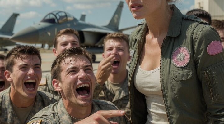 “Cute patch, sweetheart,” he said loudly, making the entire hangar laugh. He flicked the raven patch stitched onto my old flight jacket as if it were some cheap toy. I looked at his hand, then at him, and said nothing. – Openheadline24