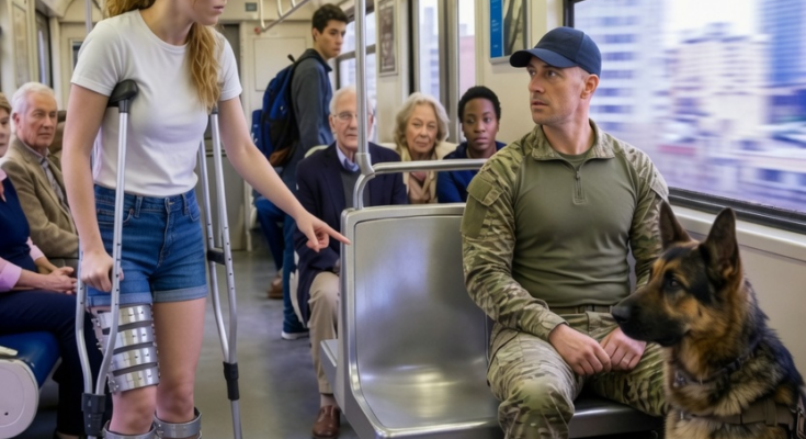 “Is This Seat Taken?” — A Disabled Girl Sat Beside a Navy SEAL… His Dog Instantly Switched to Guard Mode – Openheadline24