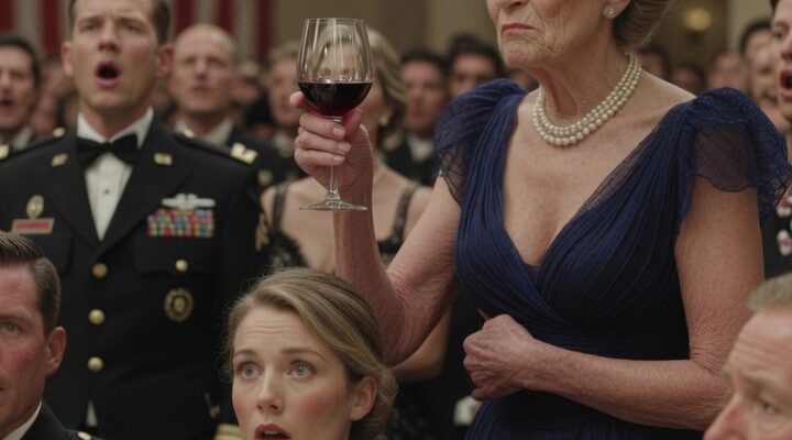 My mother-in-law called me a freeloader in a room full of military officers. Ten minutes later, a base commander walked straight toward me and saluted. The look on my husband’s face was worth every second of silence I had endured for six years.