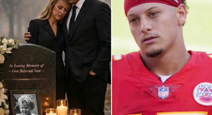 In a silence deeper than any stadium roar, Patrick Mahomes and Brittany Mahomes walked side by side to say goodbye to their beloved son!n