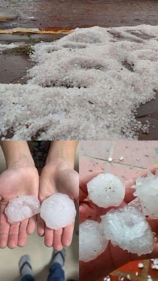 Giant hail recorded Tuesday evening in the town of… See more – story-veterans.com