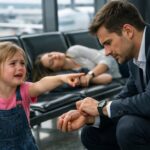 Just as the man was about to board the plane, a young girl came running up to him, crying: “Please, help me… my mom is asleep and won’t wake up.”