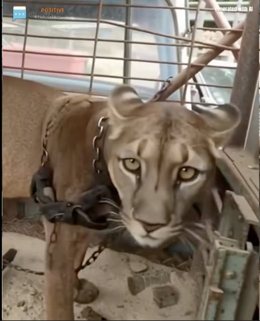 “Circus Lion Spends 20 Years in Chains—Then Finally Walks Toward Freedom.”
