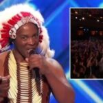 No one knew what to expect when the 54-year-old took the stage, wrapped in a strange costume