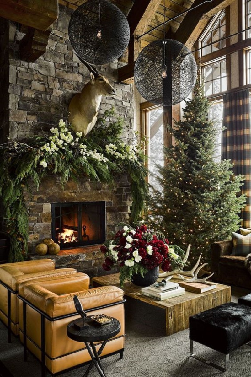 The Living Room The Perfect Place to Decorate the Pine Tree – Amazing