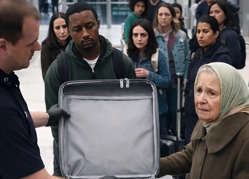 During a routine luggage check, a security officer noticed a bizarre silhouette on an elderly woman’s suitcase scan — and insisted it be opened. Minutes later, what they found inside made the entire airport fall silent in shock